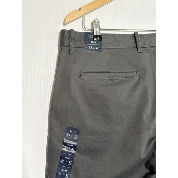J. Crew Factory Pants Mens 35 32 Slim-fit Flex Chino Gray New Flat Front Preppy - Picture 16 of 16